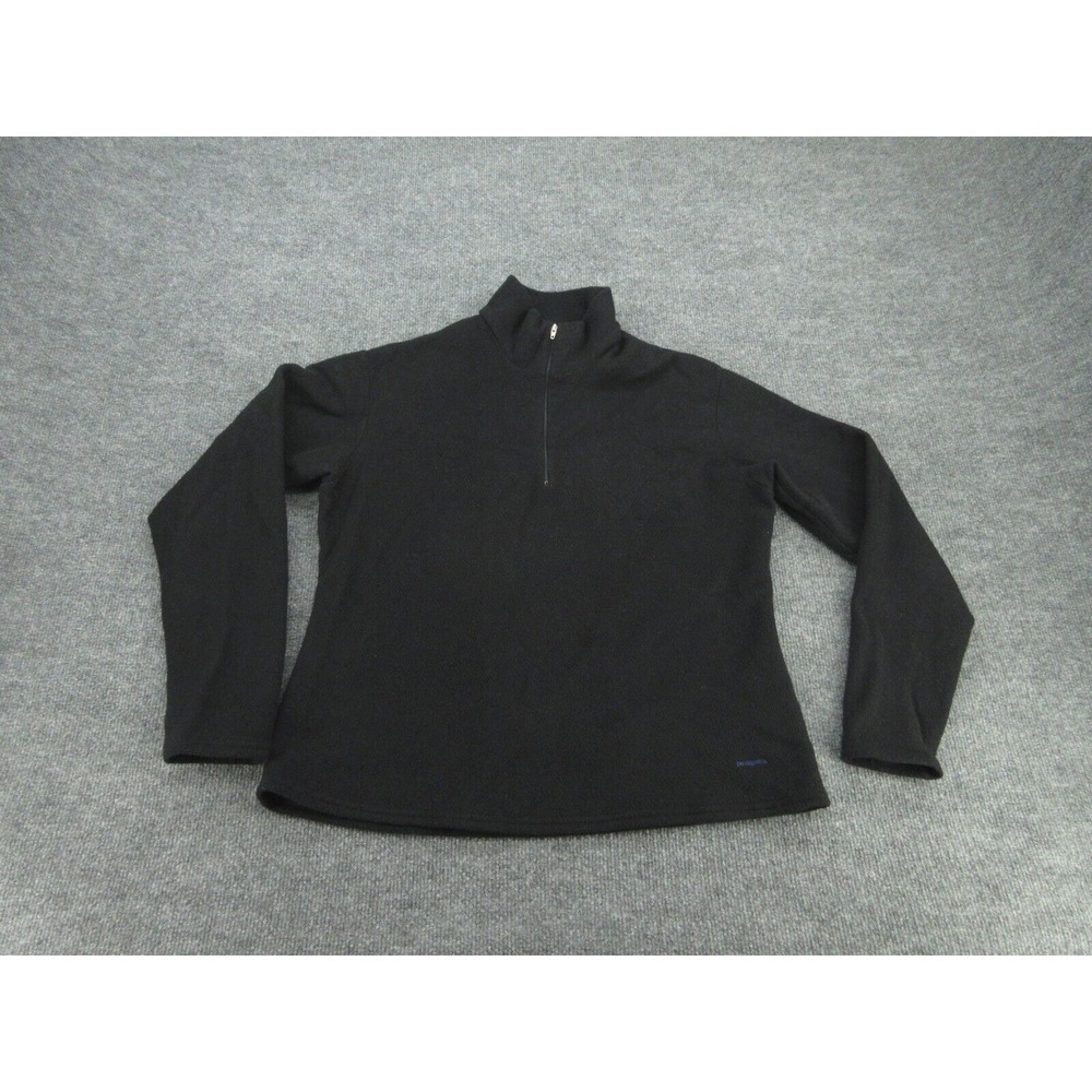 Patagonia Womens Pullover Regular Black Capilene Quarter Zip Fleece M